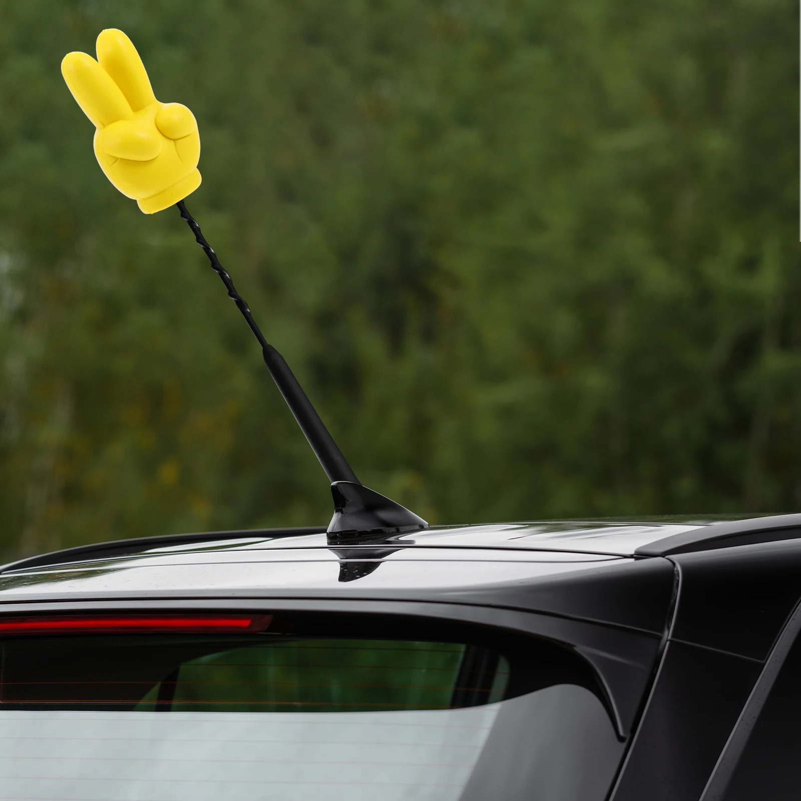 

Car Antenna Ball Yellow PU Material Styling Decoration Easy Installation Universal Fit Creative Car Accessories Antenna Topper