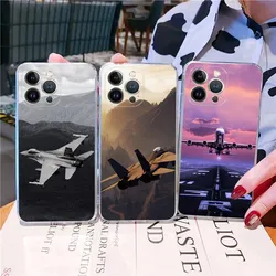 Aircraft Airplane cool Phone Case Silicone Soft for iphone 15 14 13 12 11 Pro Mini XS MAX 8 7 6 Plus X XS XR Cover