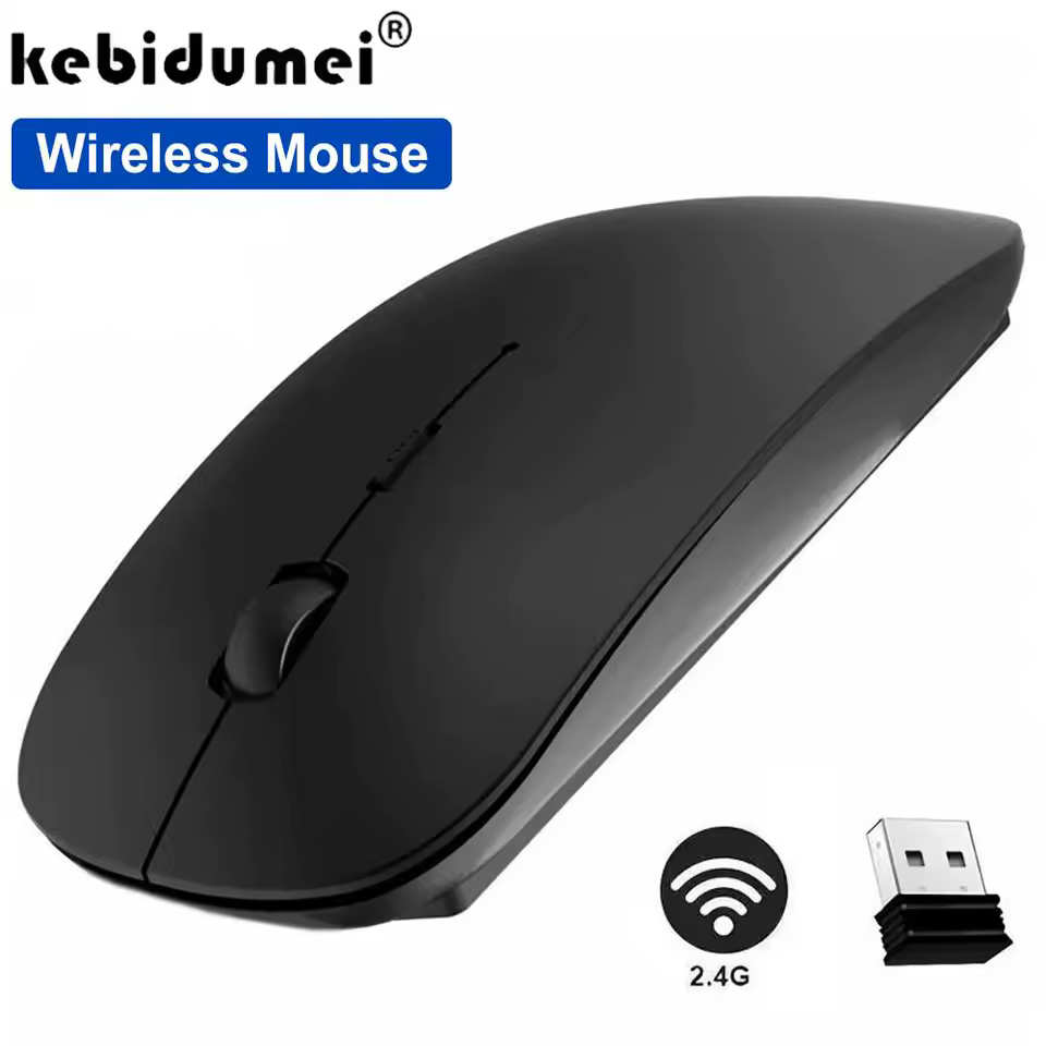 Slim 2.4G Wireless Mouse 1600 DPI Optical Mice USB Gaming Mouse Office Quiet Mouse Ergonomic Design Mice For PC Laptop...
