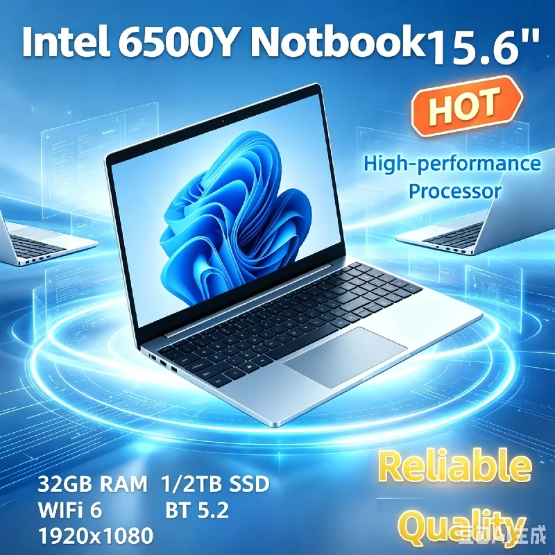15.6 Inch Portable Laptop Intel Core i7-6500Y 32GB RAM 2TB SSD 1080P FHD Notebook For Gaming Office Study