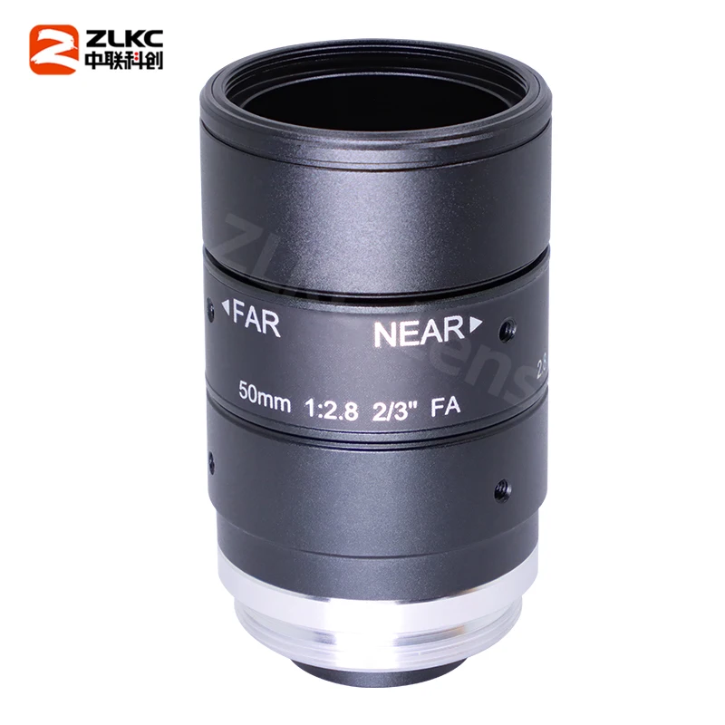 50mm Optice Lens 2/3 Inch C Mount Lens F2.8 FA/CCTV Parts 10Megapixel Manual Iris 10MP for Machine Vision Industrial Cameras