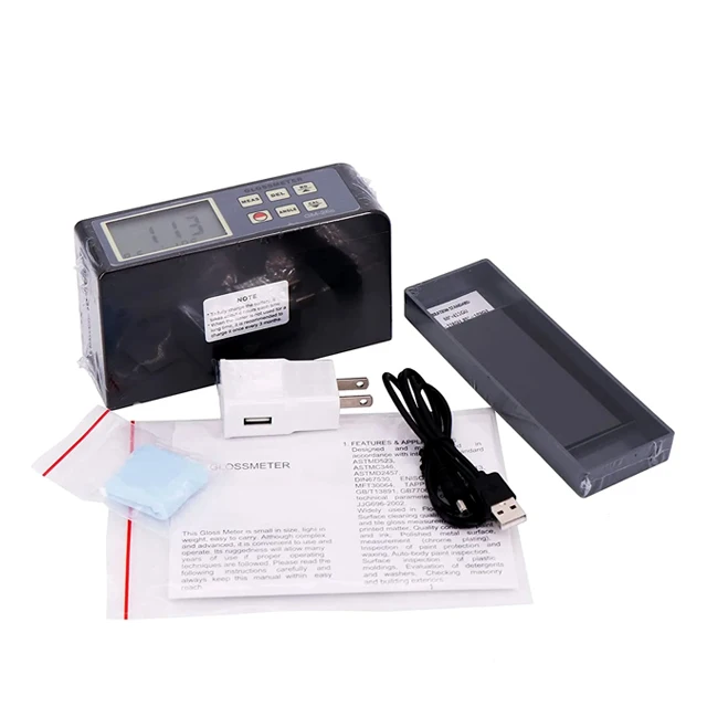 HEDAO Multi-angel Gloss Meter 20/60/85 Digital 4 Digits Backlit LCD Gloss Meter 0.1gu~200 Gu