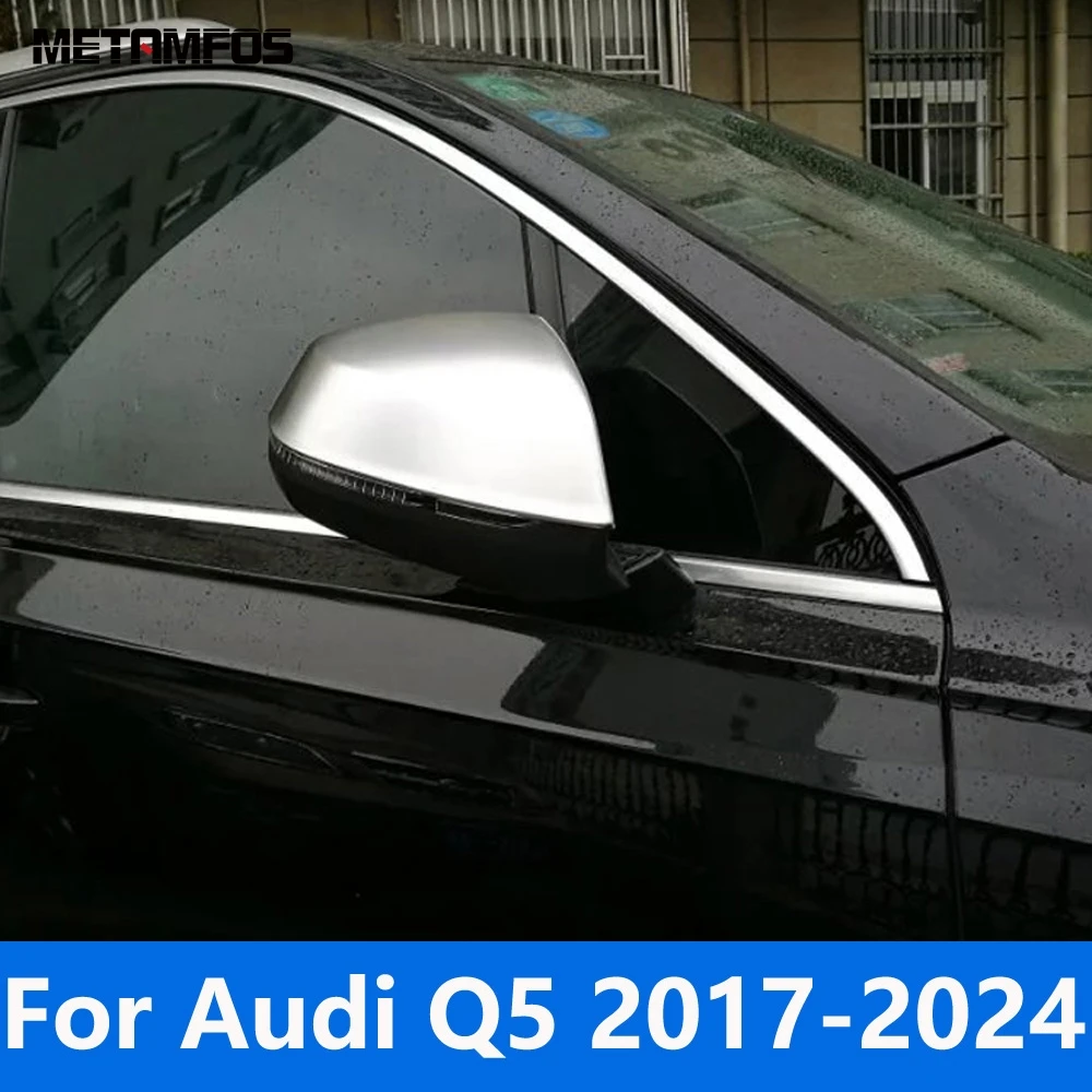 

Накладка на зеркало заднего вида для Audi Q5 2017-2021 2022 2023 2024, защитная пленка для боковых зеркал из углеродного волокна, аксессуары для стайлинга автомобилей