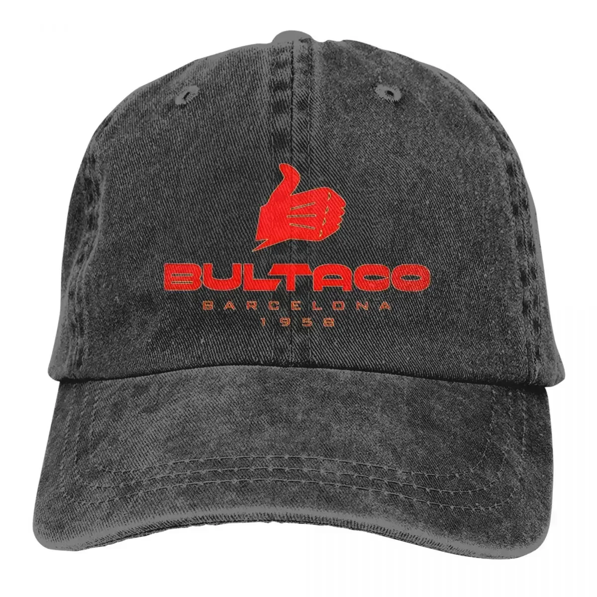 Bultaco Cemoto 1958 Baseball Cap Unisex Style Distressed Washed Snapback Hat Moto Motorcycle Motorbike Adjustable Fit Hats Cap