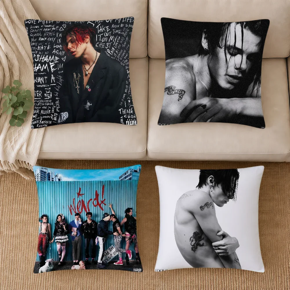 Y-YUNGBLUD Singer cushion cover Double Sided soft Pillowcase hogar Sofa Living Room Home bed Decor pillowcovers Gift