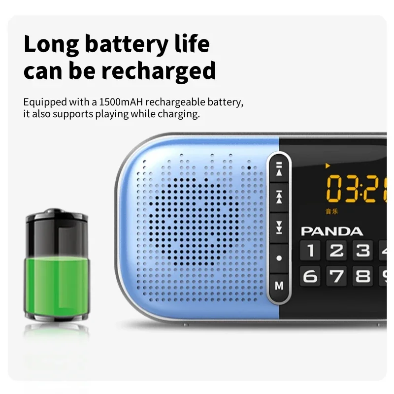 Pocket Digital MP3 Radio LED Display Rechargeable Radio Portable FM Radios TF Card/headset Player Multifunctional Speakers
