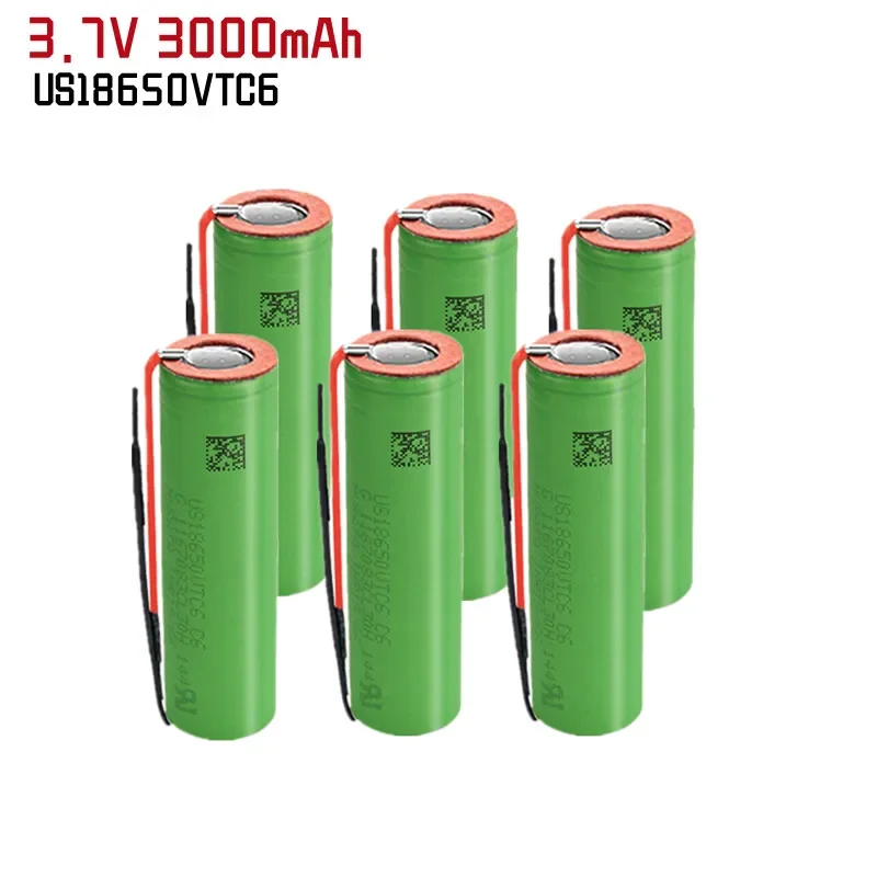 1-20PCS US18650VTC6 3,7 V 3000mAh 18650 batterie für us18650 Sony VTC6 30A spielzeug werkzeuge taschenlampe batterie + DIY draht