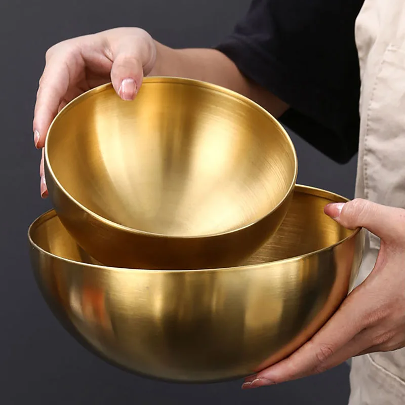 Golden Stainless Salad Bowl 3