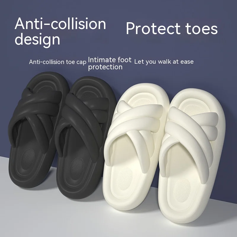 Couple Super Soft  EVA Sole Platform Slippers For Women Bathroom Summer Beach Slides Anti Slip Slipper Outdoor Sandals Men