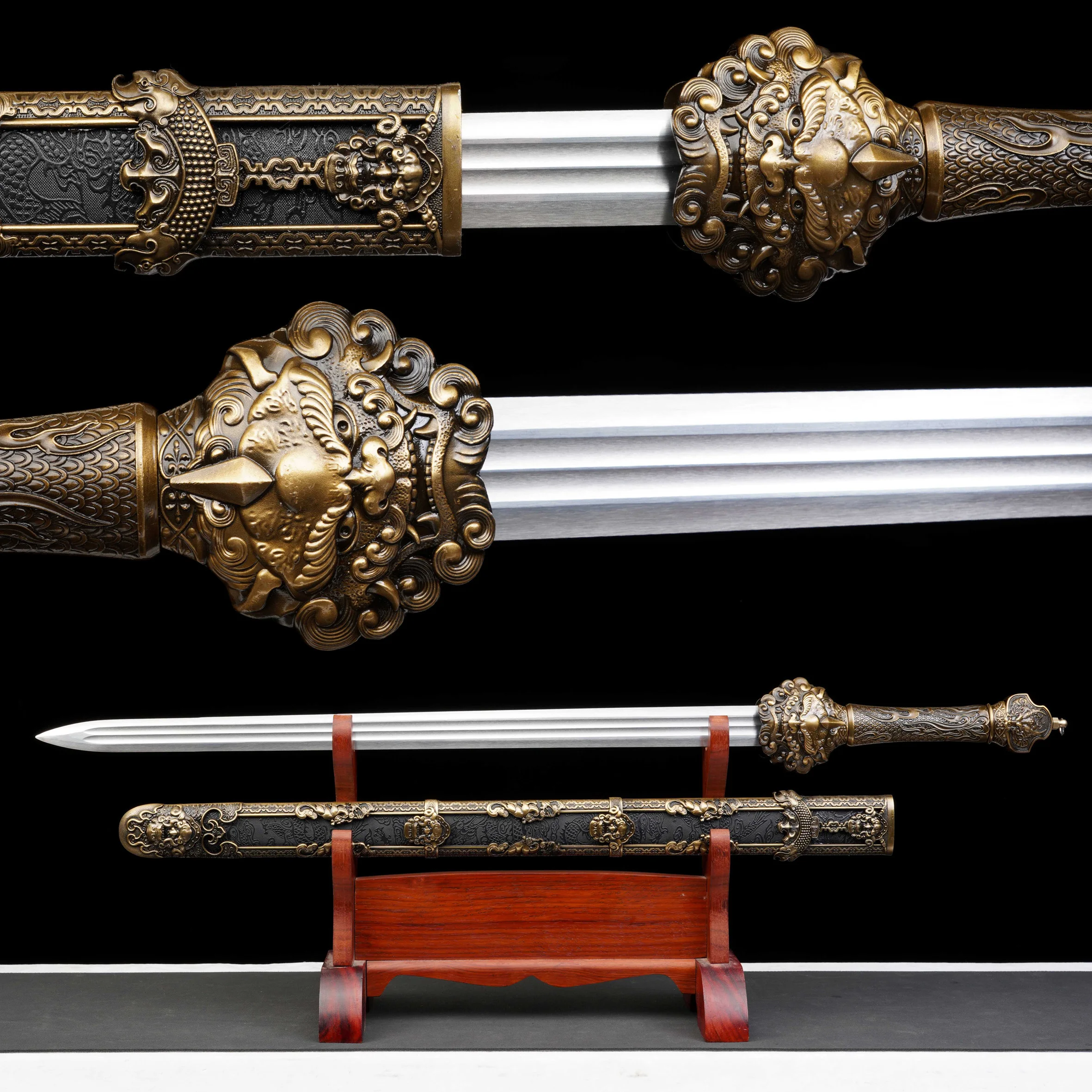 Dwarf Orc Sword Battle Preparation Manganese Steel True Katana Gift for Swordsmen, Ninja and Martial Arts Enthusiasts Not Sharp