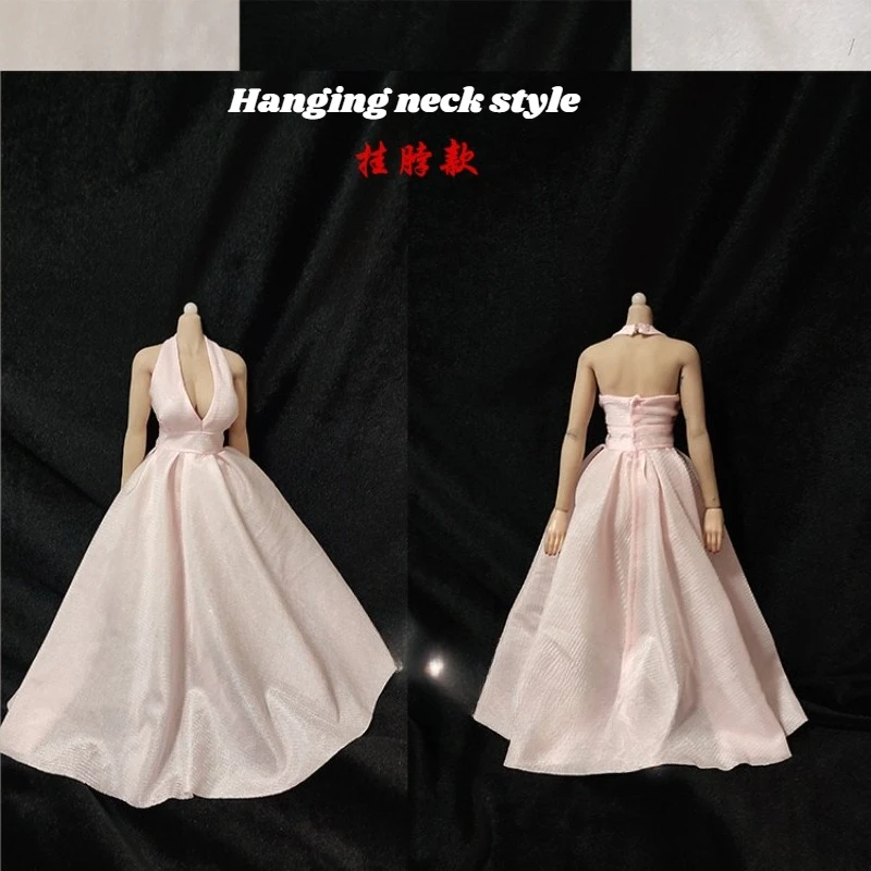 

1/6 Scale Female Soldier Hanging Neck/Shoulder StyleEvening Dress Clothes Model for 12-inch TBL Ph Action Figures Body Decor