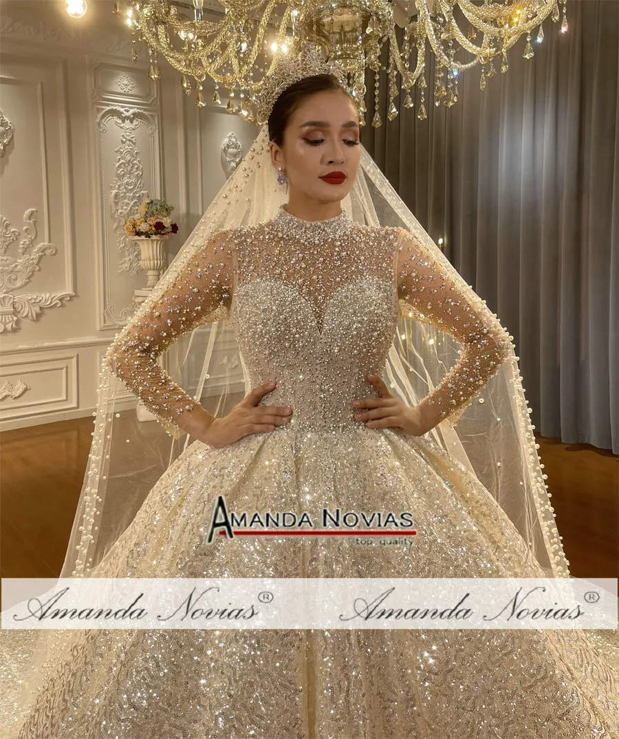 Customized NS4605 Sparkling Luxury Princess Wedding Dress Customized NS4605 Sparkling Luxury Princess Wedding Dress