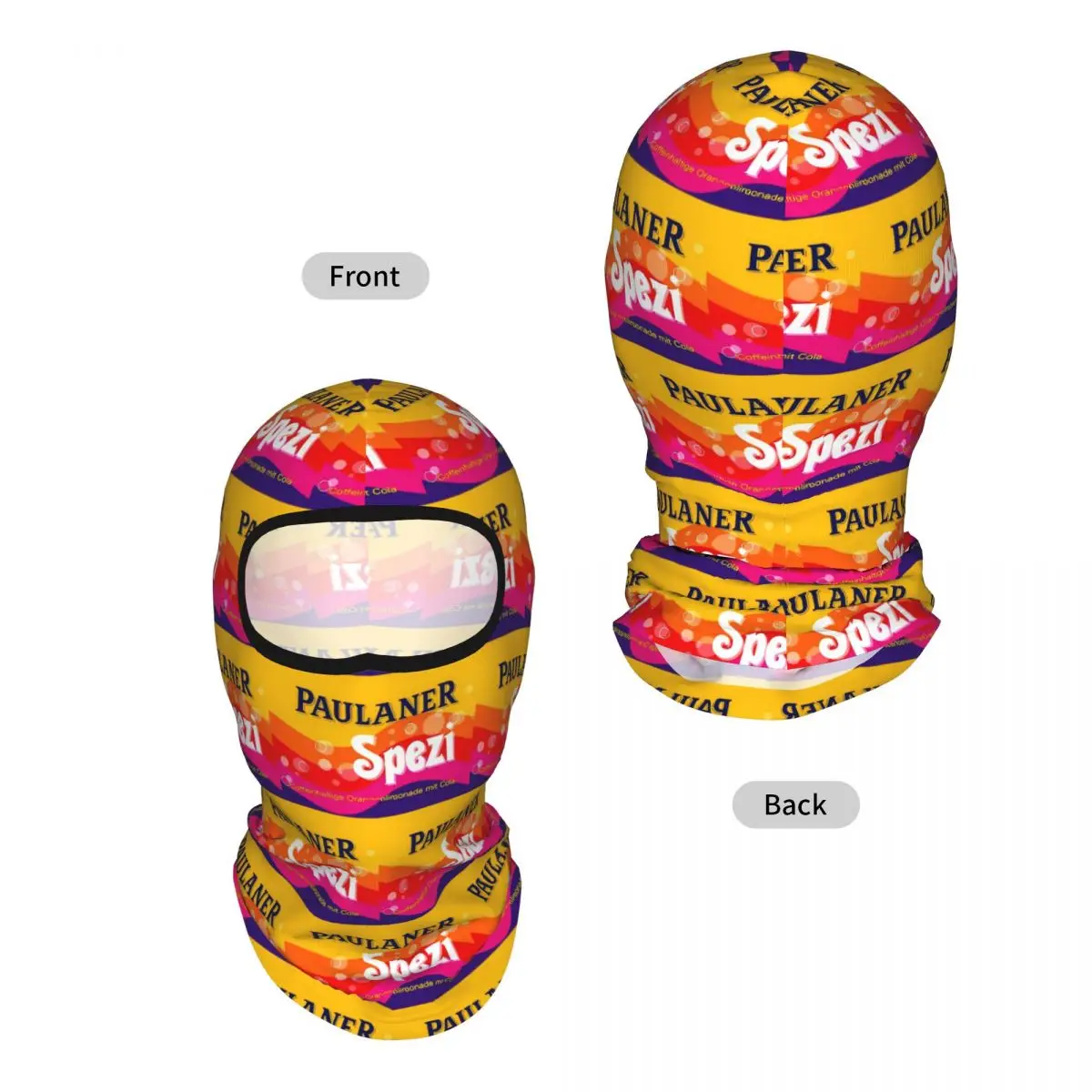 Paulaner Spezi Germany Soda Drink Breathable Thin Balaclava Full Face Mask Sun Protection Neck Gaiter For Motorcycle Fishing