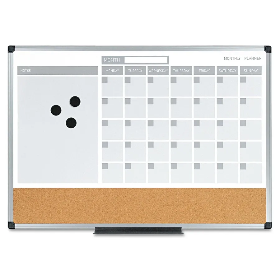 bisilque-visual-3in1-calendario-planner-lavagna-cancellabile-a-secco-con-telaio-in-alluminio-per-ufficio-e-uso-domestico-24-x-18-pollici-ideale-per-dail