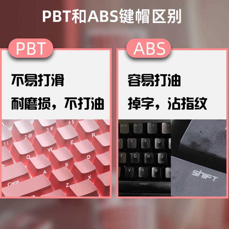 Engraved transparent keycap PBT gradual change two-color injection molding does not fade original factory highly customized pers