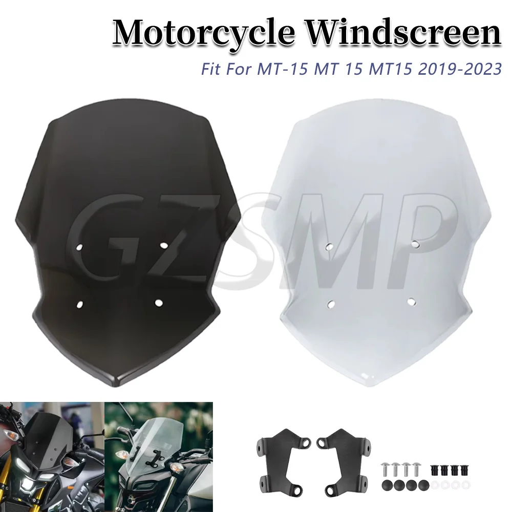 

For Yamaha MT15 2019 2020 2021 2022 2023 Motorcycle Accessories Windshield Deflector Windscreen Front Windshield Windscreen