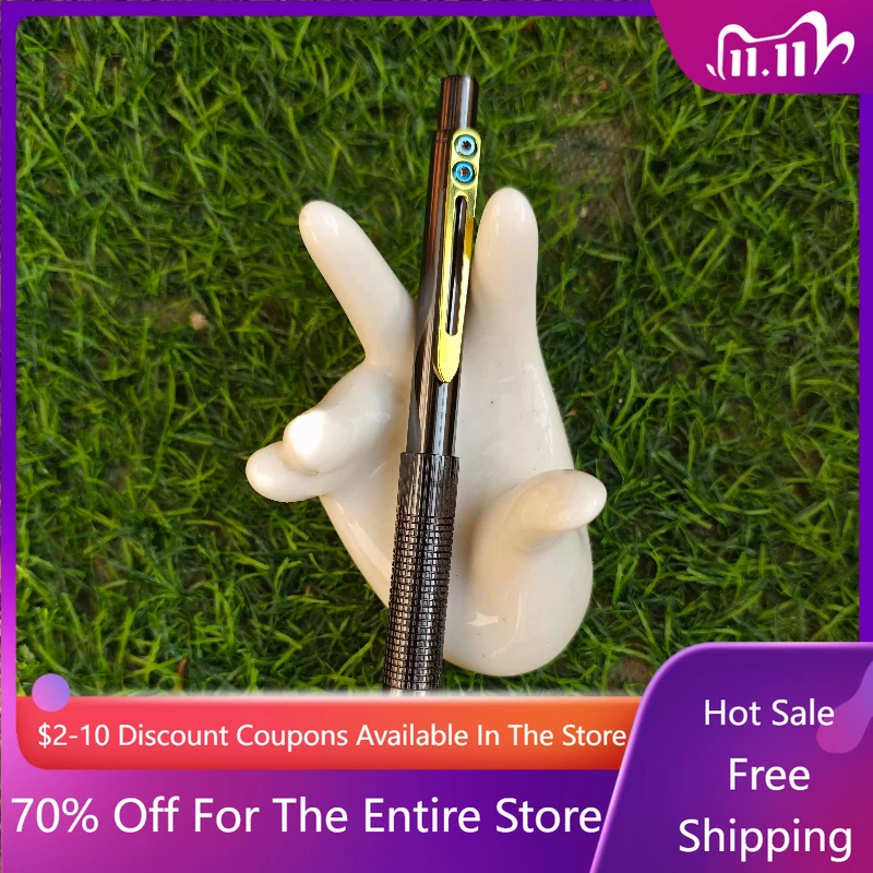 

Ограниченная серия шариковая ручка из циркониевого сплава + нержавеющей стали с вращающимся сердечником для офисных путешествий гелевая ручка черная G5 0,5 мм сменный блок