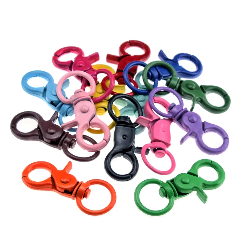 

2-12Pcs Metal Carabiner Clip Swivel Trigger Dog Buckle KeyRing KeyHooks Retaining Ring DIY Craft Lobster Clasp Bag Accessories