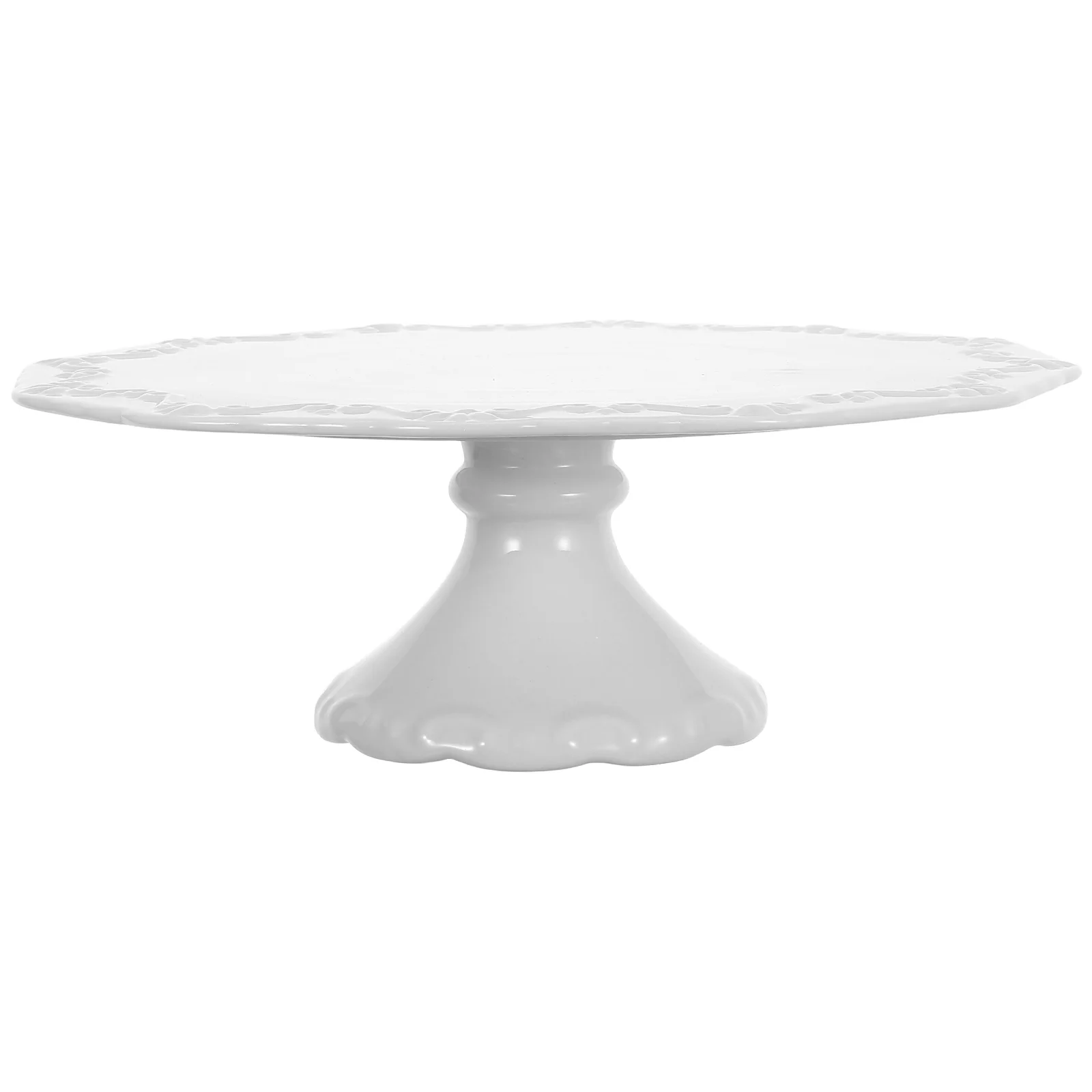 

Lid Cake Stand White Serving Platters Dessert Accessories Storage Rack Turntable Baby Ring Tray
