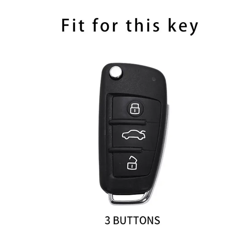Car Flip Key Case for Audi A1 A3 8P 8L A4 A5 B6 B7 A6 A7 C5 C6 4F Q3 Q5 Q7 Q8 TT S3 S4 S6 RS Key Cover Holder Shell Accessories view 2