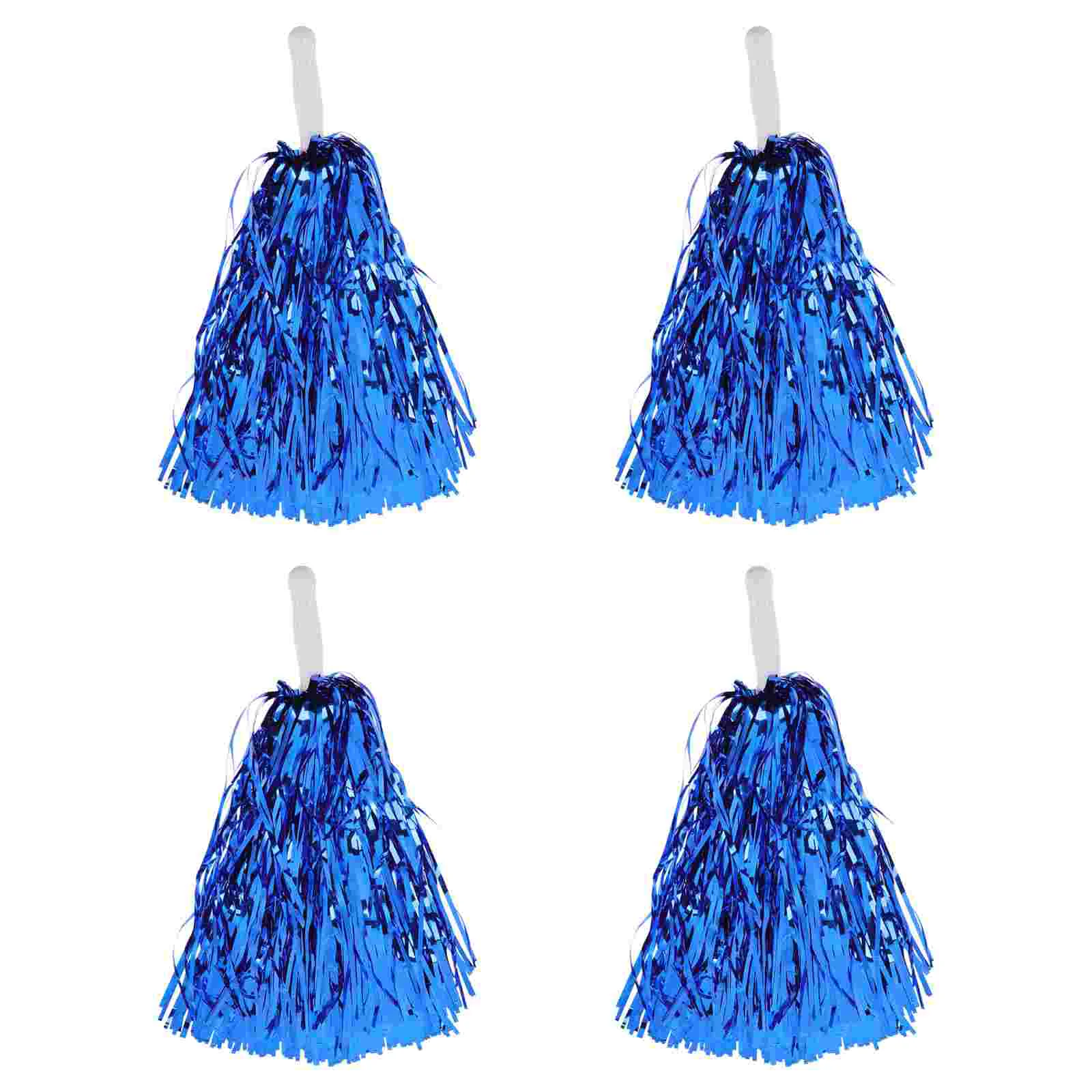 

4 Pcs Flower Attractive Cheerleader Props Cheerleading Pom Poms Sports Dance Aluminum Foil Wire Cheering