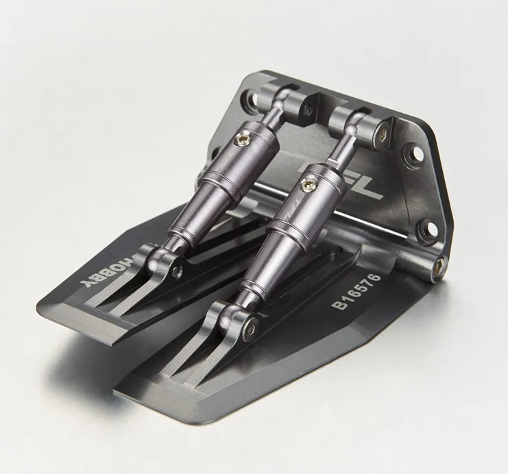 57x68x30mm Racing Scale Trim Tab, Adjustable Hydrofoil for Gas O Monohull, Titanium Finish