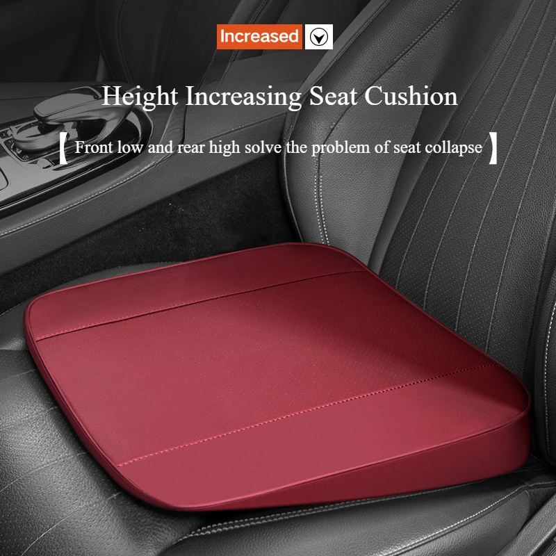 Universal Car Seat Cushion Inclined Height Increasing Driver's Seat Pad Ergonomic Support Office Chair Padded Cushion