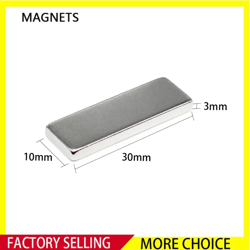 2~50PCS 30x10x3mm Block Super Strong Powerful Magnets Sheet N35 Permanent Magnet 30mm x 10mm x 3mm  Neodymium Magnet 30*10*3