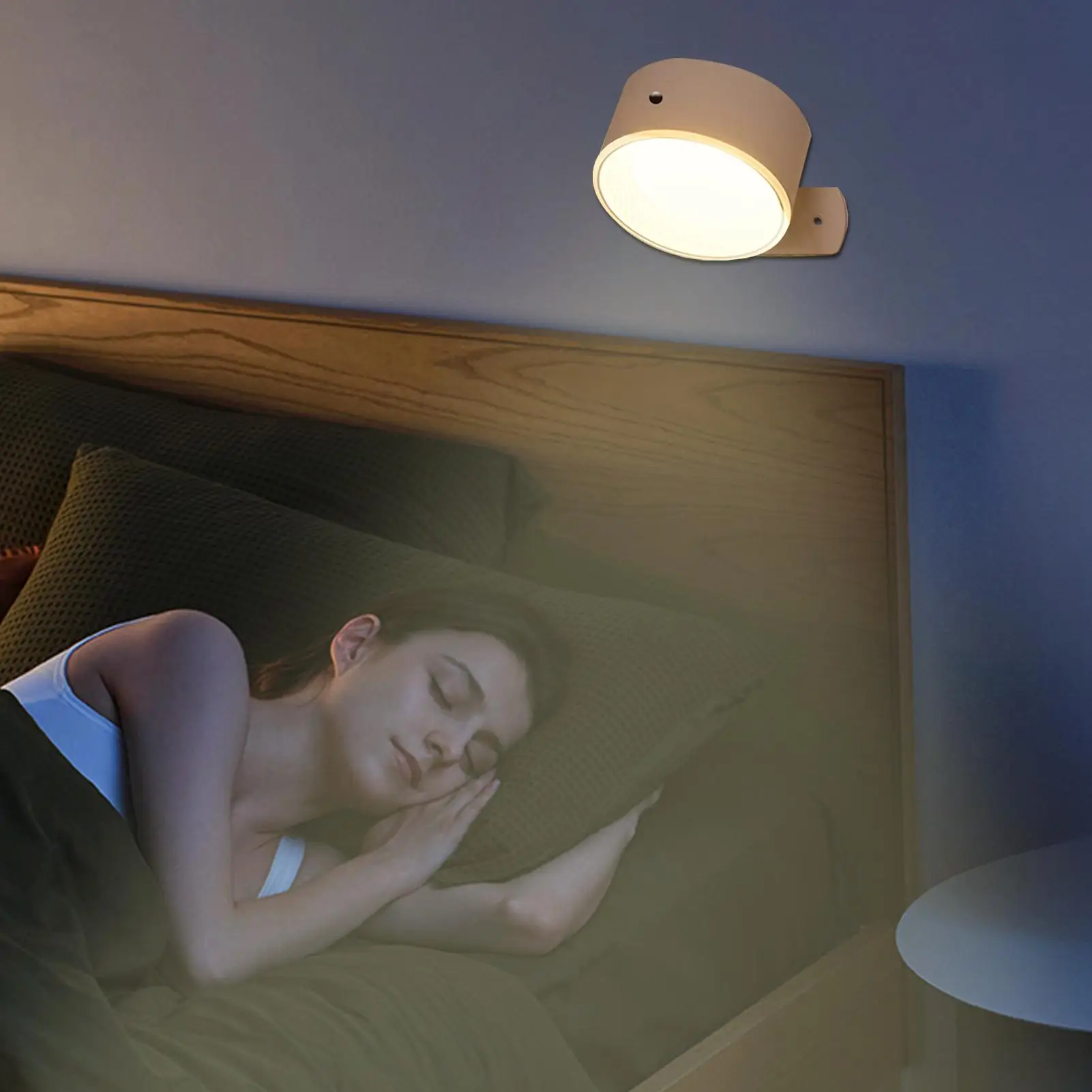 Wall Sconce Wall Mount Lighting Sconce Rechargeable 360-Degree Rotating Illumination Modern Ornament For Nursing Art Display