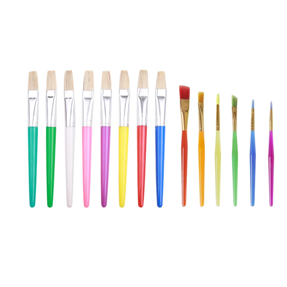 

19pcs Kids Graffiti Paint Brushes Set 5 Wash Cups 8 Irregular Tips Watercolor Painting Kit For Children Art Supplies