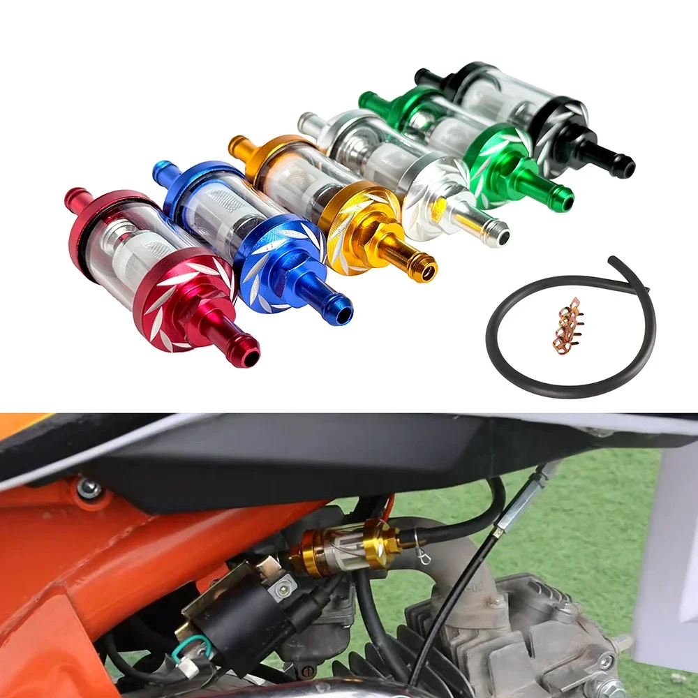 

8mm Fuel Filter Motorcycle Filter Gas Oil Filter for 125cc 140cc 150cc 160cc CRF70 90 110 TTR100 Dirt Pit Bike scooter