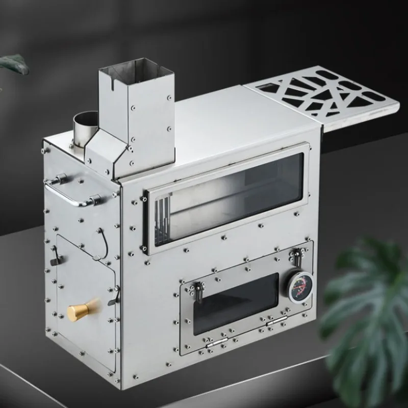 

Портативная складная дровяная печь, уличная походная кухонная печь из нержавеющей стали, устойчивое к высоким температурам снаряжение для кемпинга