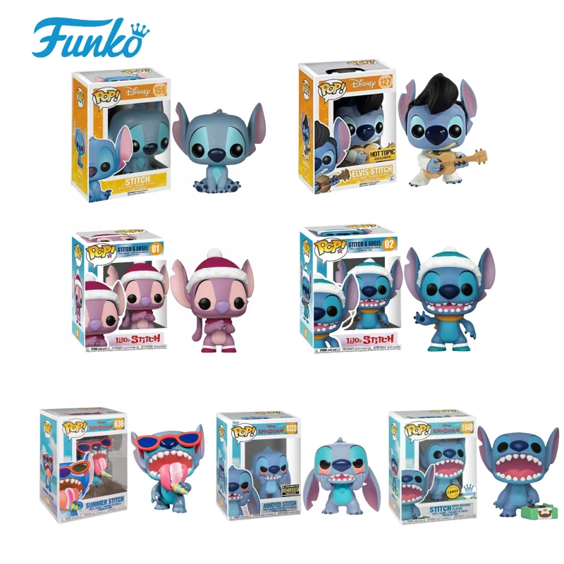 Funko Pop Stitch Figure Figurine Theme 01# 02# #636 #1048 #127 Vinyl Action Figures Cute Collection Model Toys For Child Gift