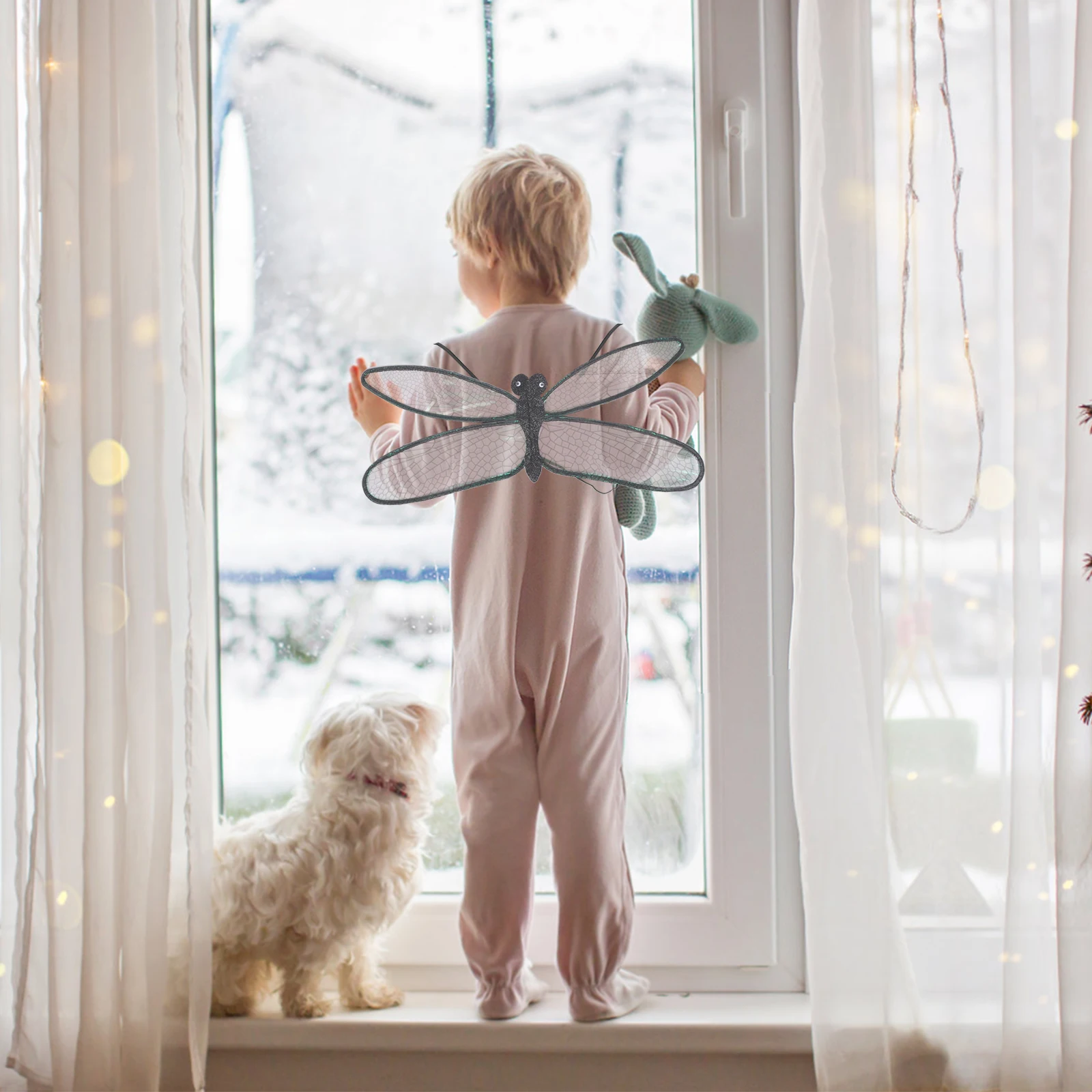 

Костюм с крыльями стрекозы для взрослых, легкое тканевое платье феи с крыльями для косплея, вечеринки, сценического выступления, крыло стрекозы