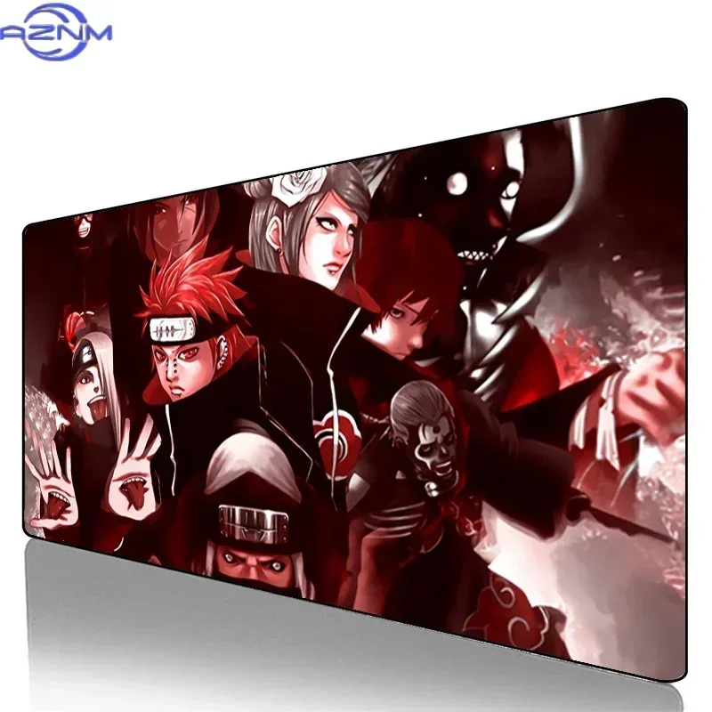 Naruto Uchiha Itachi Crow Akatsuki Anime Mousepad, Rubber Non‑Slip Large Desk Mat, Cool Ninja Gaming Mouse Pad for Keyboard Lapt