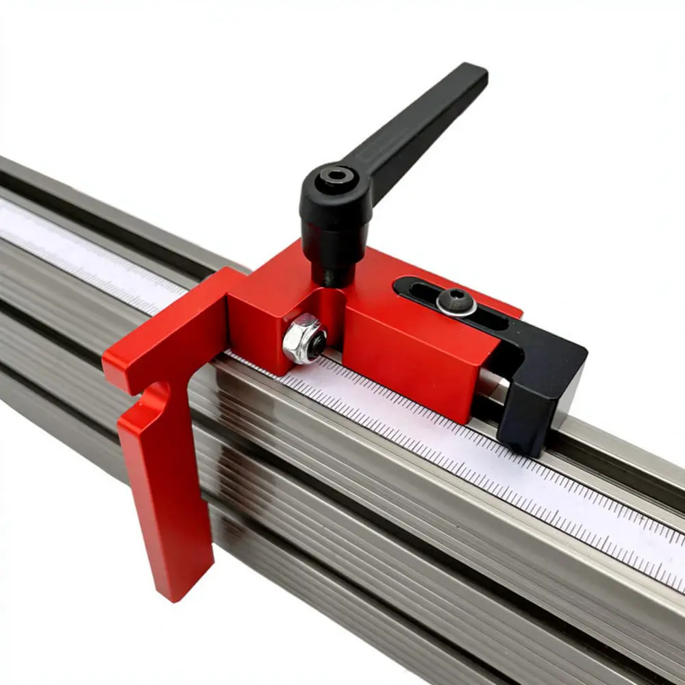 Aluminum Alloy Type 75 Fence Stop Sliding Block For T Track Miter Slot Precision Woodworking Cutting Positioning