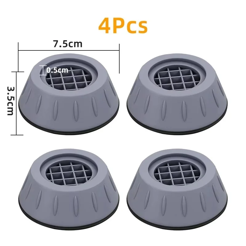 4Pcs Anti Vibration Feet Pads Waterproof Legs Slipstop Silent Skid Raiser Mat Washing Machine Support Dampers Stand Furniture