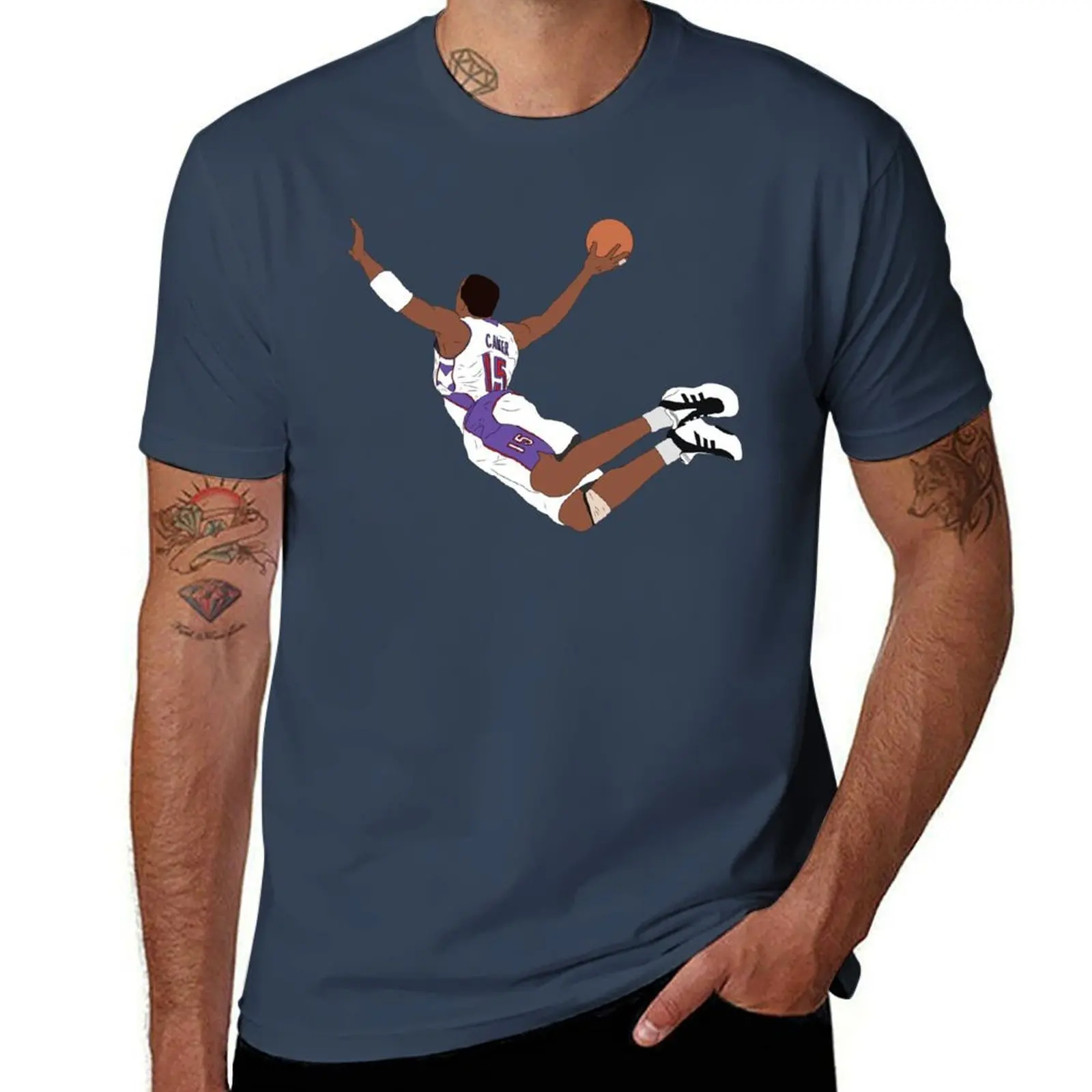 Vince Carter Dunk T-Shirt anime t shirts for man man t shirt cotton high quality T-Shirt