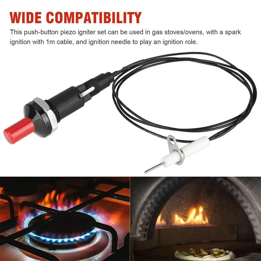 New Push Button Piezo Ignitor Igniter Spark Ignition Kit Stove BBQ Camping Hiking Outdoor Activities Gas Stove BBQ Replacement