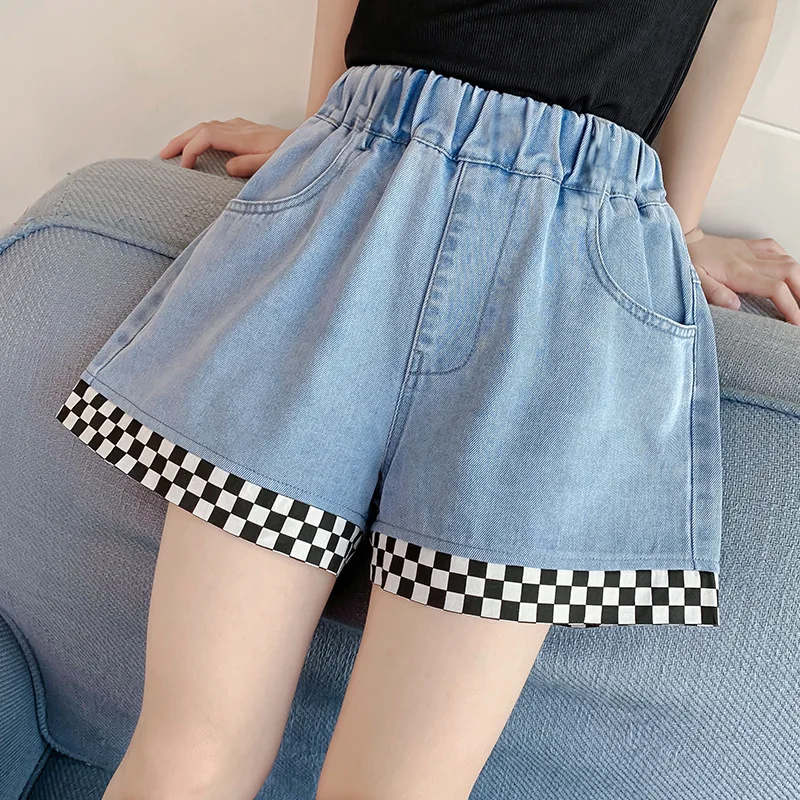 Short D'Été Fille Coton Uni 8-14 Ans - Taille Élastique Avec Cordon - Léger Et Confortable