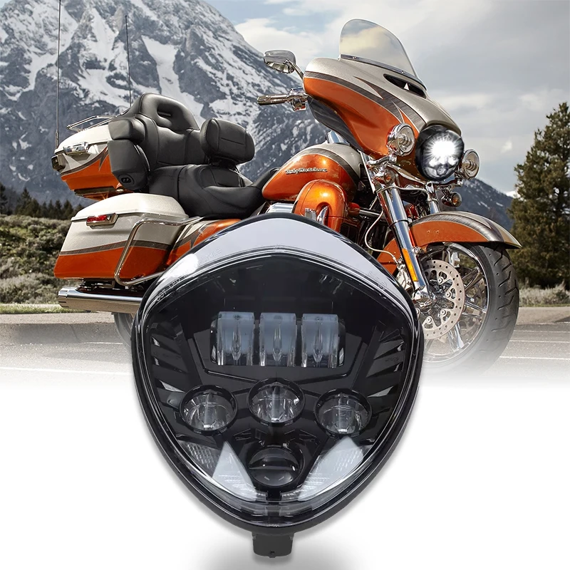 Factory Direct 50W Chrome Led Headlight 7 Inch Led Motorcycle Headlight Hi/low Beam Led Headlight For Victory Motorcycle