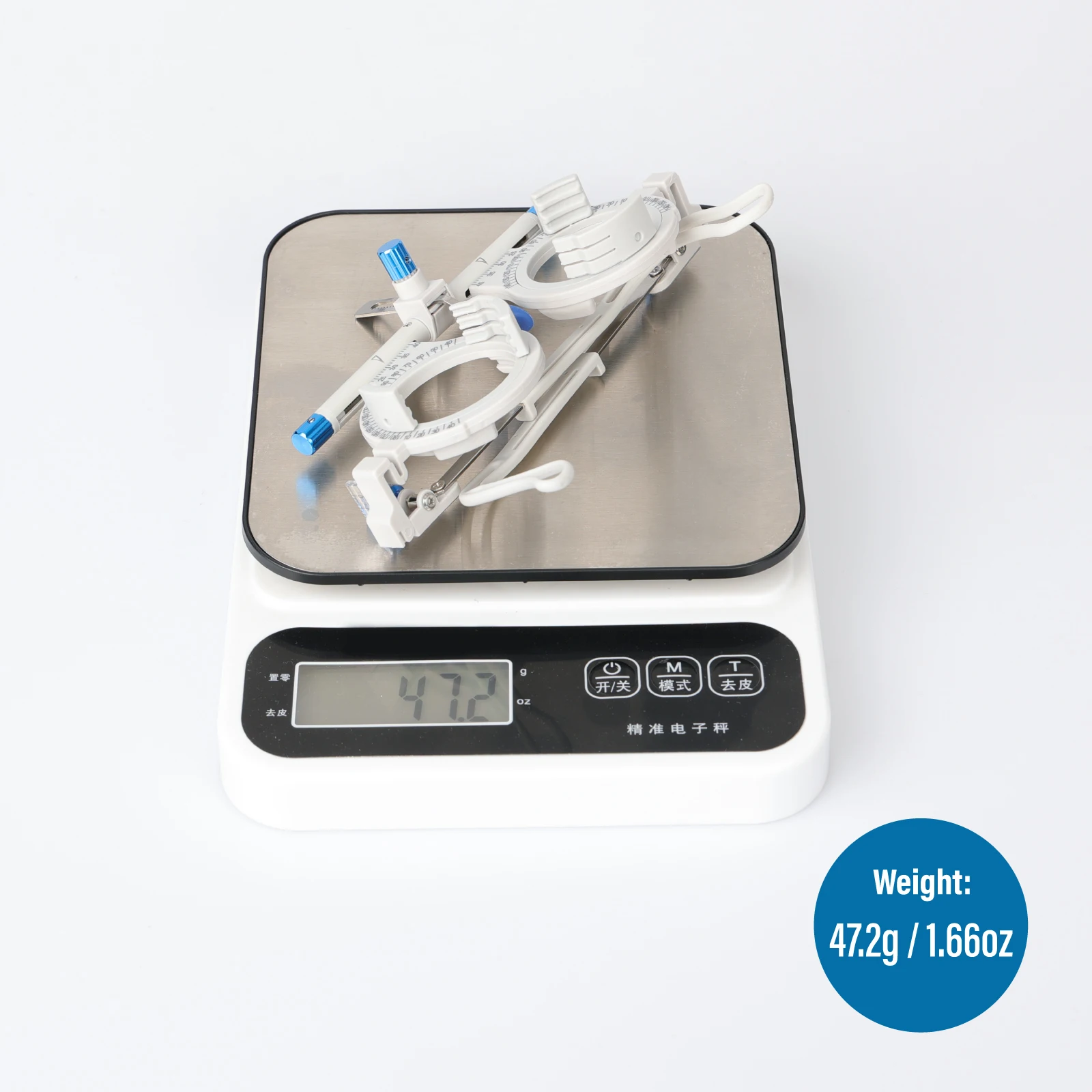 Optischer Messbrillenrahmen PD 48-80mm Einstellbar | 4 Linsenschlitze + Augenabstandslineal | Optometrie-Instrument für Brillengeschäfte – Detail 9
