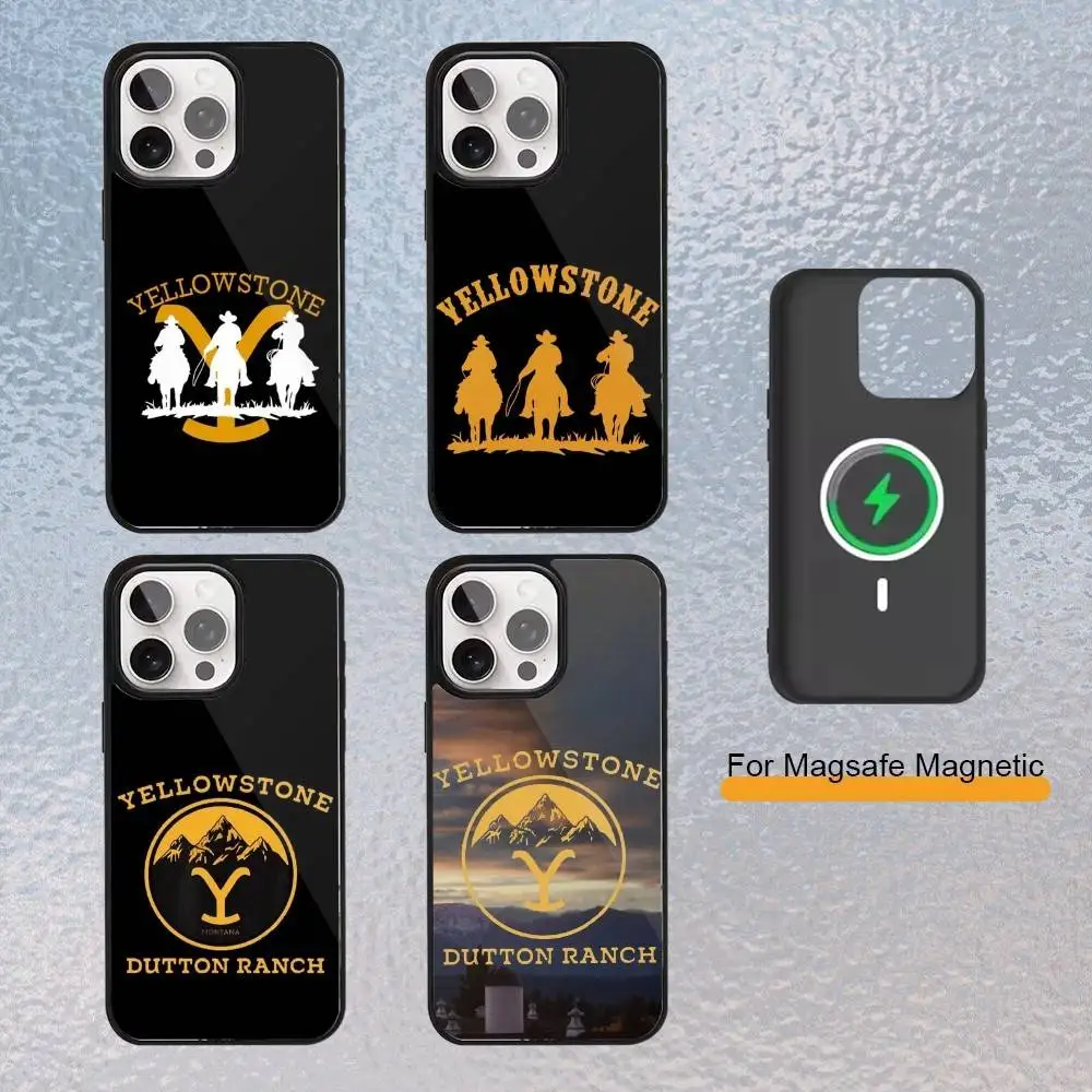 

Film Y-Yellowstones Phone Case for iPhone 17,16,15,14,13,12,11 Plus,Pro Max Magnetic Wireless Charging Cover