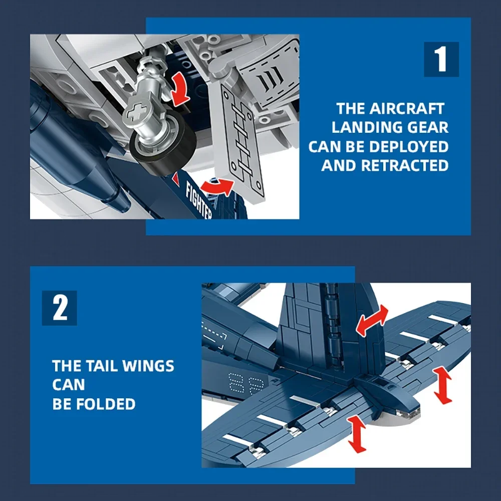 항공 모델 제작 키트 AH-1 헬리콥터 및 F4U 코세어 항공기 DIY 3D 조립 세트 성인 취미가를 위한 수집용 디스플레이