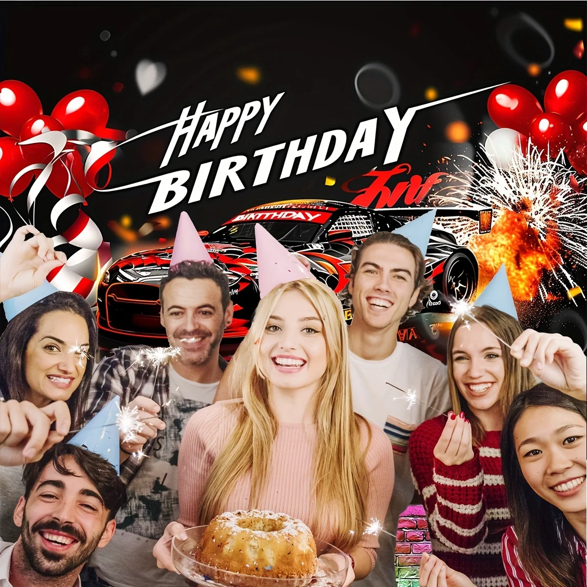 Happy Birthday Racing Background Car Theme Birthday Party Decorations Racing Party Photos Background Racing Theme Party