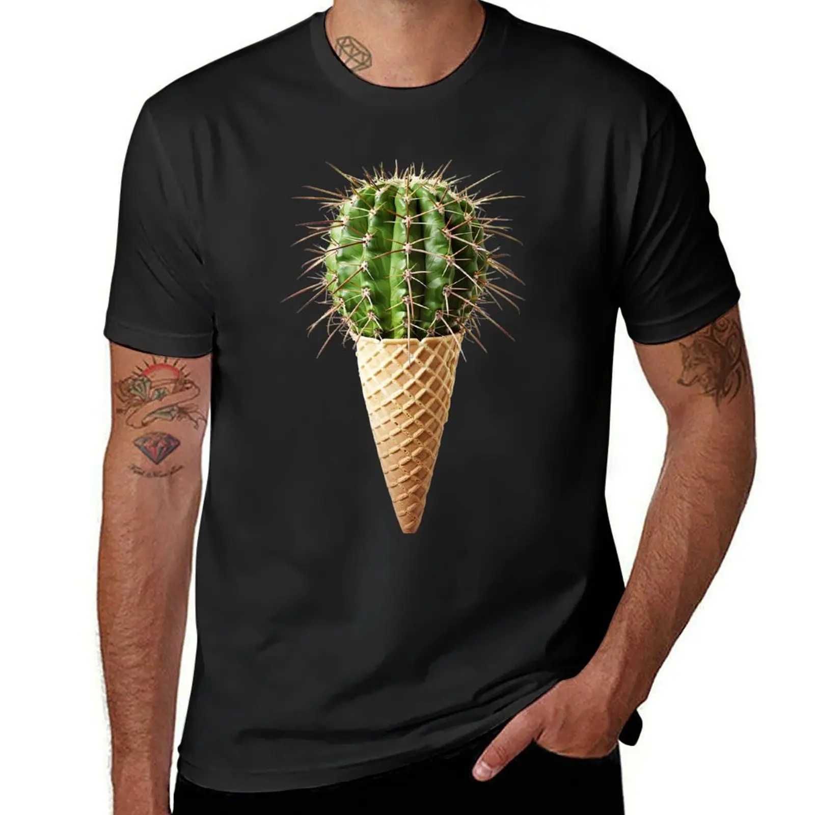 cactus ice cream T-Shirt Short sleeve tee customs design your own boys whites plain t shirts men