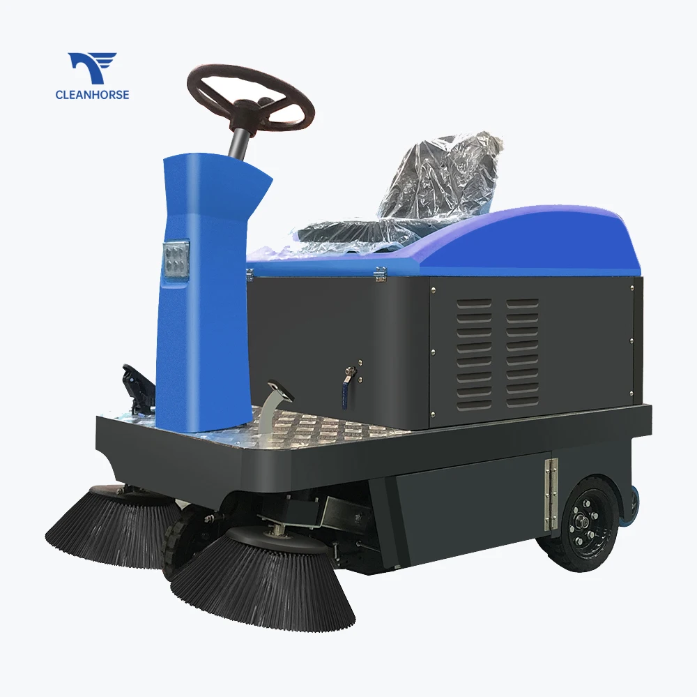 CleanHorse Best Price Ride On Electric Parking Lot Handy Floor Sweeper Machine With Dust Collector