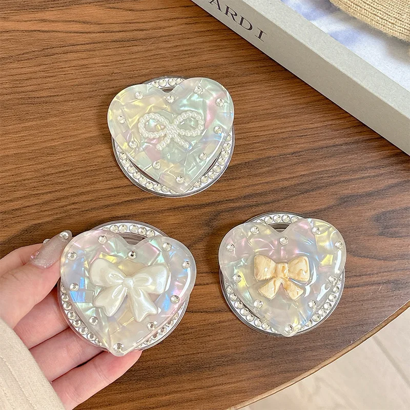 

Bohemian Shell Pattern Heart Bowknot Magnetic Holder Universal Pearl Stand For Magsafe For iPhone Samsung Griptok Ideal Gift