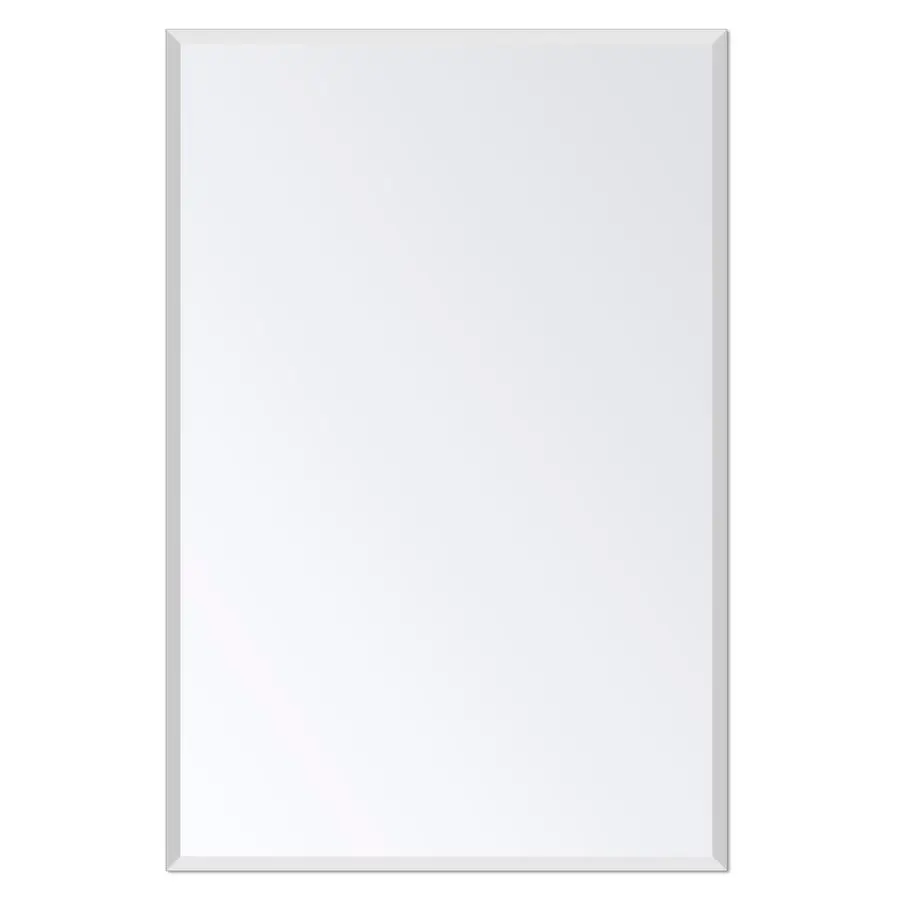 

Rectangle Wall Mirror Frameless Bathroom Mirror 16 x 24 Beveled Edge Mirror for Vanity and Entryway