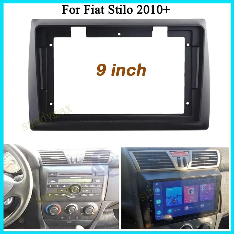 9inch 2din Car Frame Fascia Adapter For Fiat Stilo 2001-2010 Panel CD DVD Player Audio Frame Dashboard Mount Kit